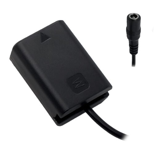 Sony NP-FW50 (A6/A7 Series) Dummy Battery to 5.5/2.1mm DC Female Cable